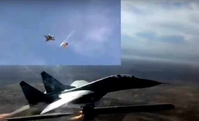МиГ-29 уничтожил «Лучником» выпущенную истребителем F-5 ракету — видео